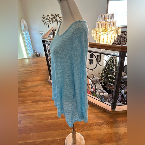 Chelsea & Theodore Blue & White Top in Women's Sz XL - Picture 5 of 9